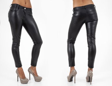 deri tayt içinde güzel kadınlar