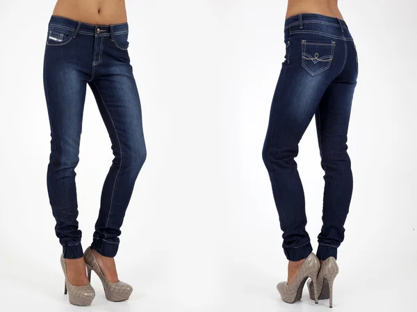 Pretty women in tight jeans — Stock Photo, Image