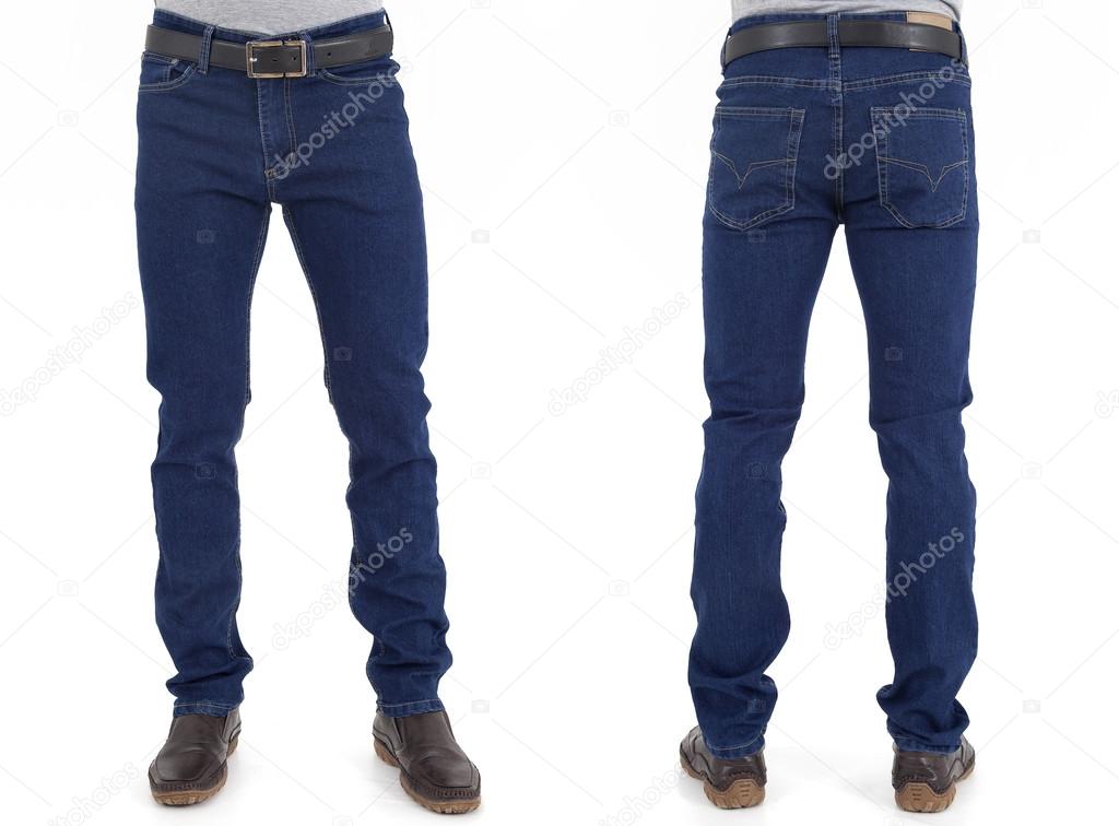 Men in jeans trousers