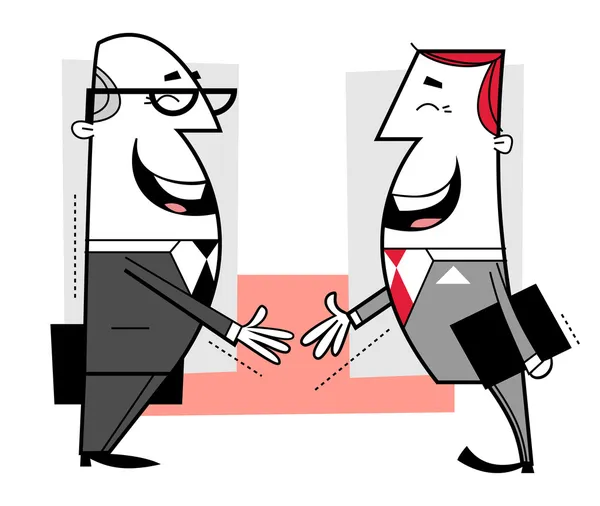 Businessmen shaking hands — Stock Vector