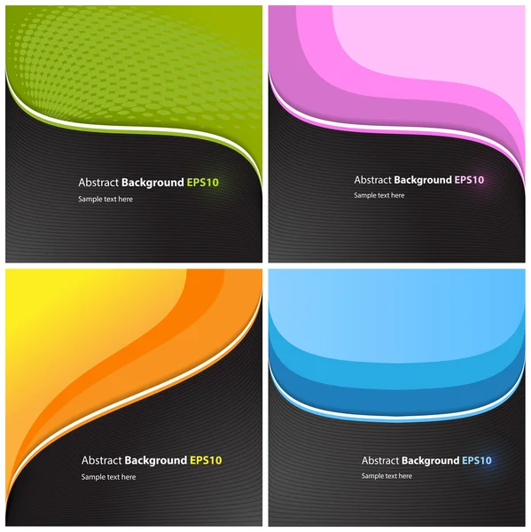 Set of abstract vector backgrounds — Stock Vector