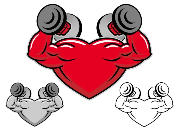 güçlü kalp dumbbells ile