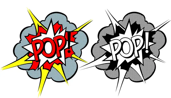 Explosión de dibujos animados estilo pop-art — Vector de stock