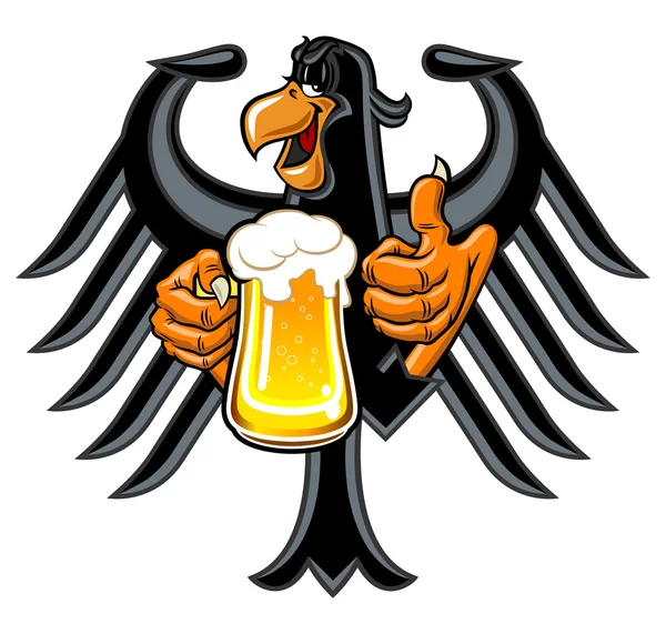 Águila con cerveza — Archivo Imágenes Vectoriales