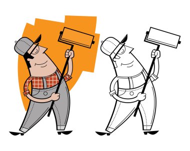 ressam çizgi film karakteri