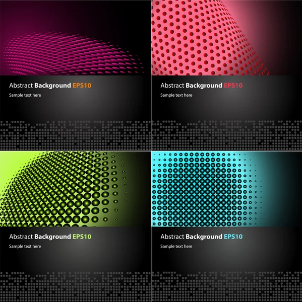 Set of abstract vector backgrounds — Stock Vector