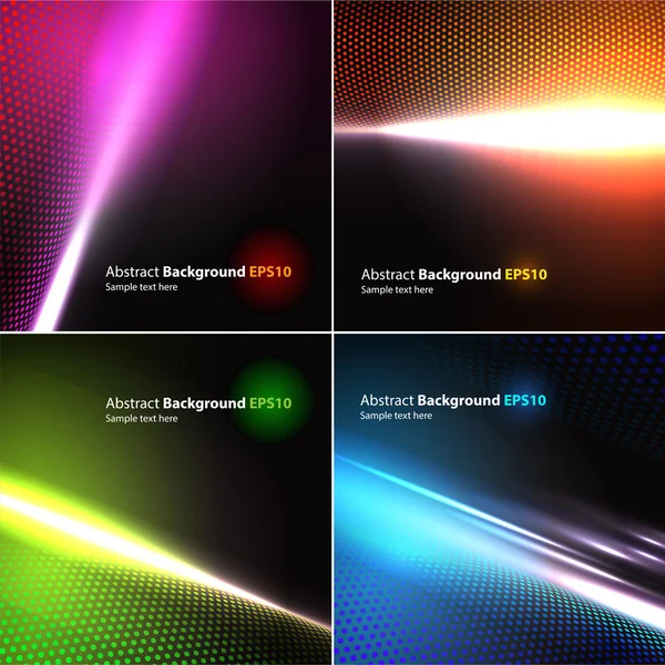 Set of abstract vector backgrounds — Stock Vector