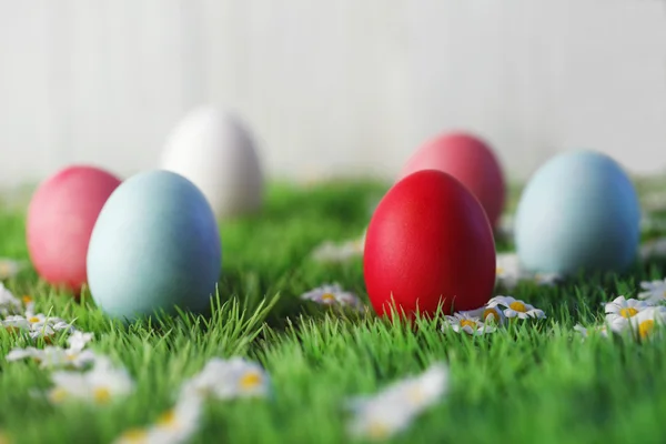 Easter Eggs In Grass — Stock Photo, Image