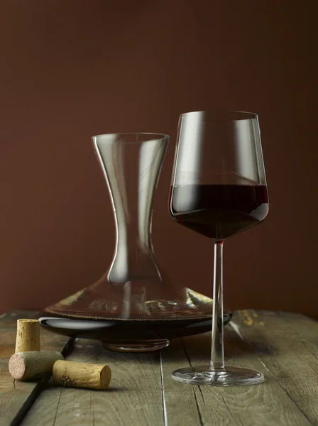 Kadeh şarap ve sürahi — Stok fotoğraf