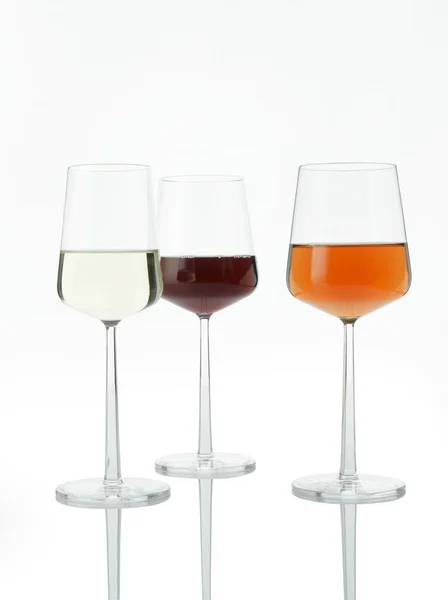 Three Colors Of Wine — Stock Photo, Image