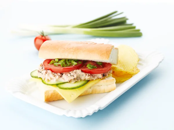 マグロのサラダのサンドイッチ — ストック写真