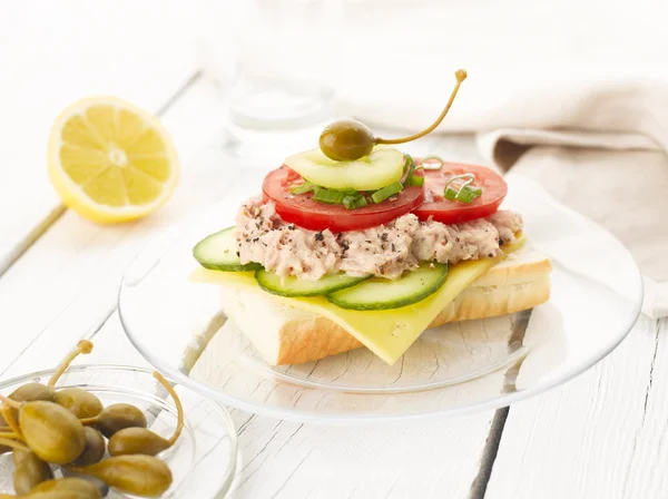 Сэндвич с рыбным салатом — стоковое фото