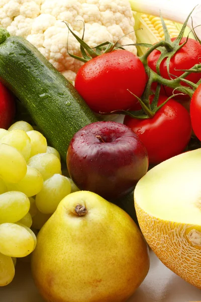 多彩各种水果和蔬菜 — 图库照片