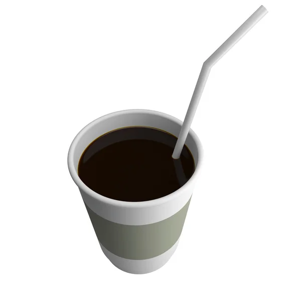 Tazza di plastica con caffè — Foto Stock