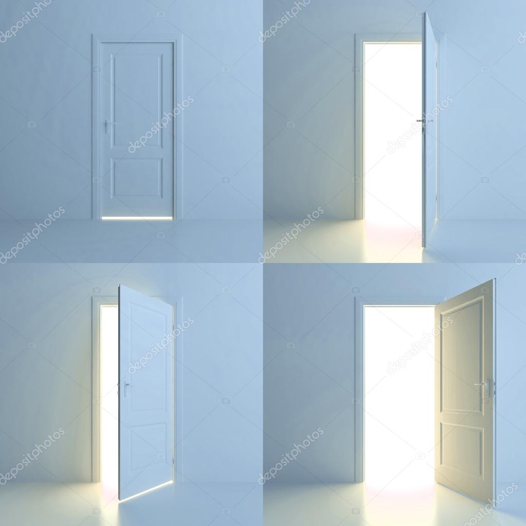 Opened door