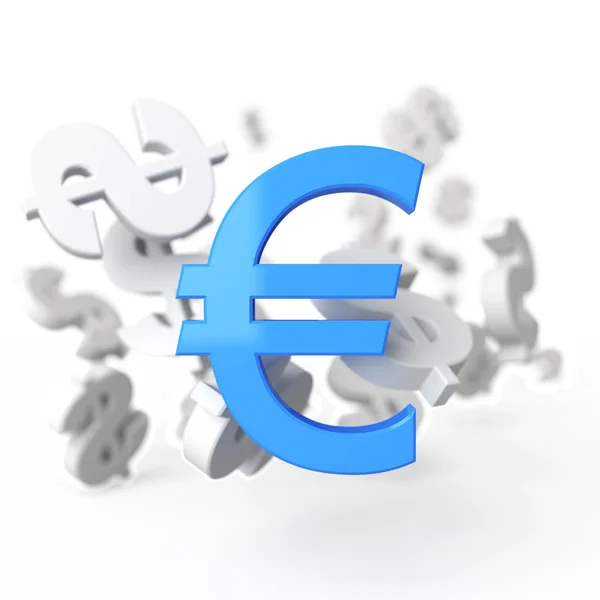 L'euro è un dollaro in più Foto Stock Royalty Free