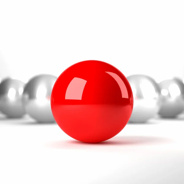 Unique red ball — Stock Photo, Image