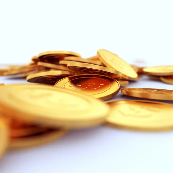 黄金のドルの硬貨 — ストック写真