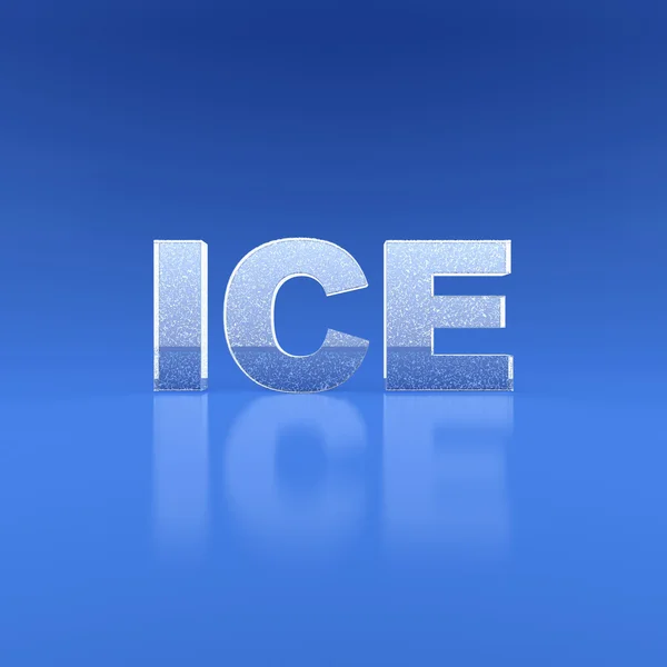 Ice bokstäver — Stockfoto