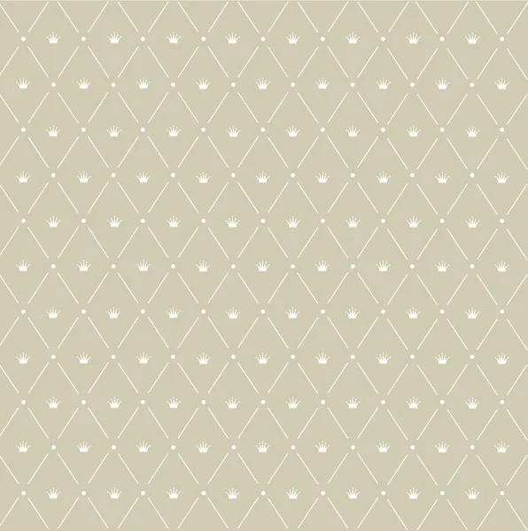 Seamless pattern: symmetrically placed the crown on the beige background — Stock Photo, Image
