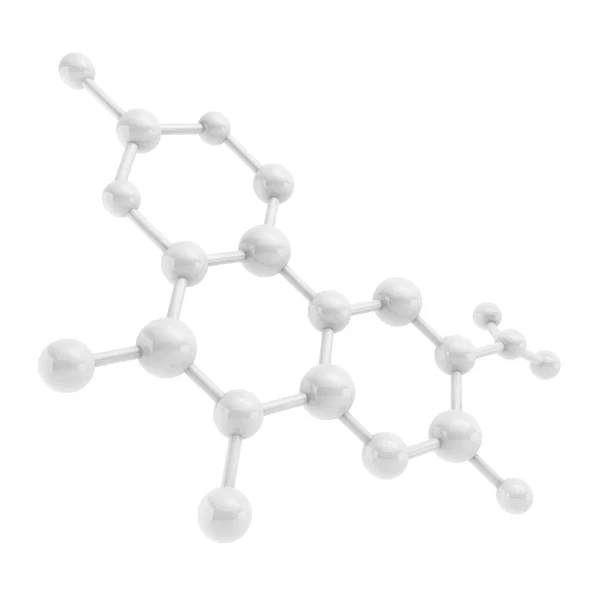 Fórmula molecular química tridimensional — Fotografia de Stock