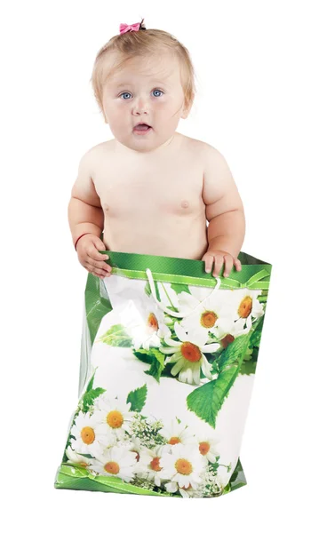 袋に赤ちゃん — ストック写真