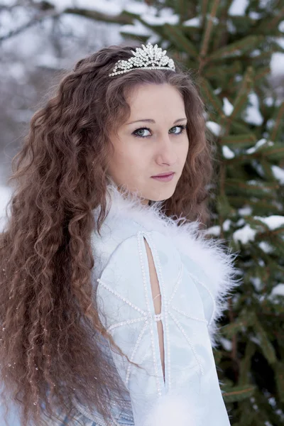 Portrait of the Snow Maiden — Stock Photo, Image