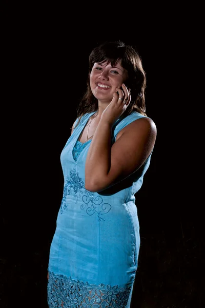 Ragazza con telefono — Foto Stock