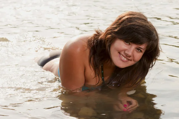 Chica de baño — Foto de Stock