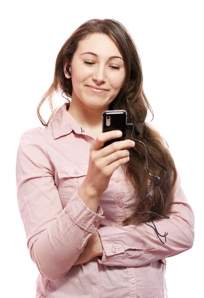 Beautiful woman with a phone — Stock Photo, Image