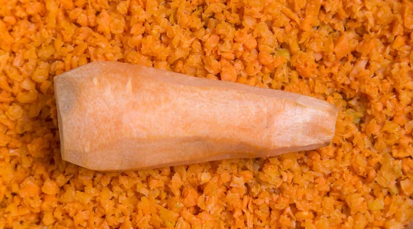 Finely chopped carrots — Stock Photo, Image