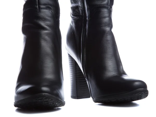 Stivali in pelle nera — Foto Stock