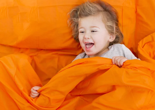 Baby in bed — Stock Photo, Image