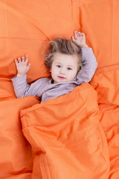 Baby in bed — Stock Photo, Image