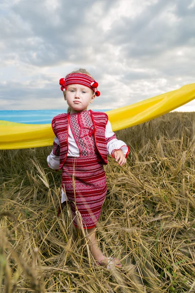 Girl in Ukrainian national costume — Stock Photo, Image