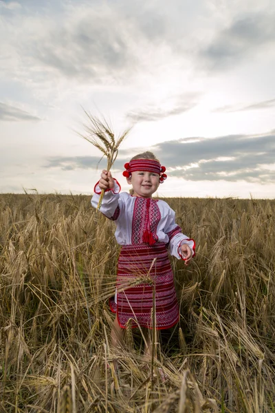 Flicka i ukrainska folkdräkt — Stockfoto