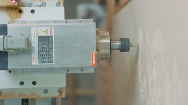 Bekerja mesin cnc untuk woodworking — Stok Video