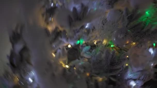 旋转相机捕捉的圣诞树 — 图库视频影像