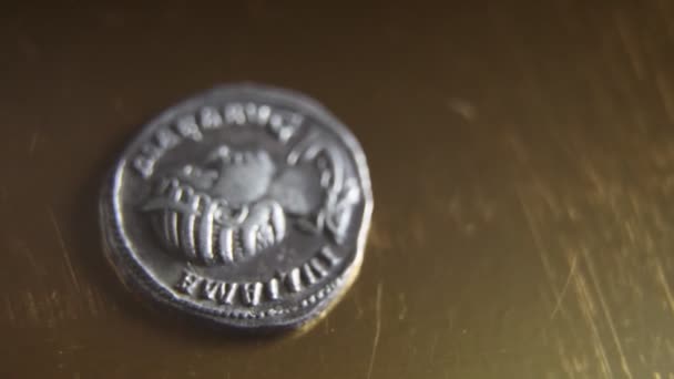 Пізня римська монета — стокове відео