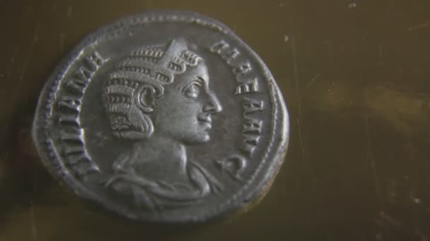 Late Roman coin — Stock Video