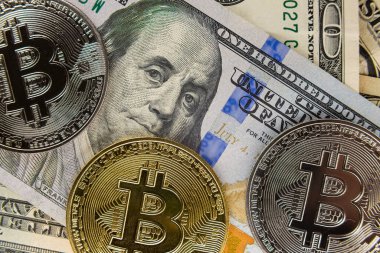 Bitcoin paraları dolarların üzerine yalan söyler