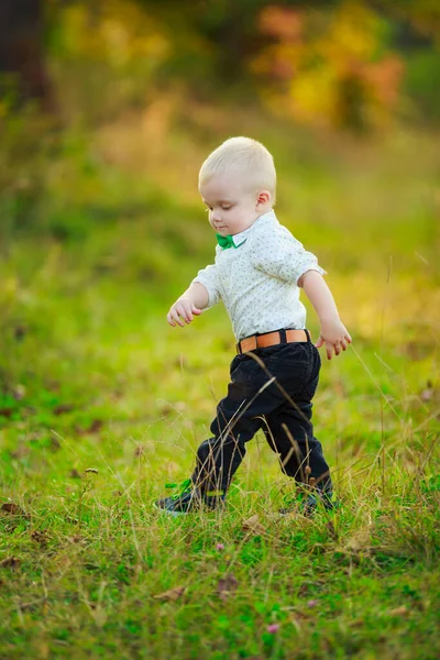 Niño caminando en la naturaleza —  Fotos de Stock