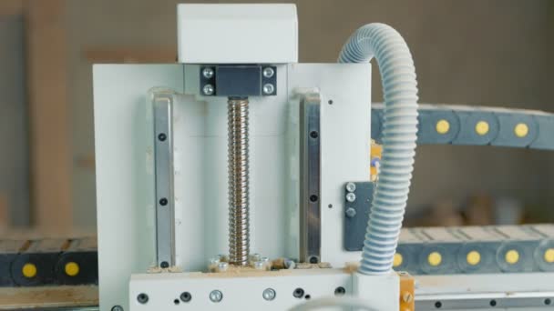 Transmissão de movimento em uma máquina CNC — Vídeo de Stock