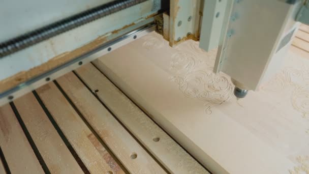 Transmission of motion on a CNC machine — Stock Video