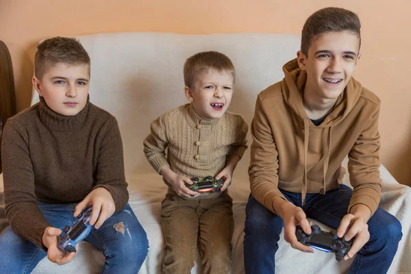 children playing on the console