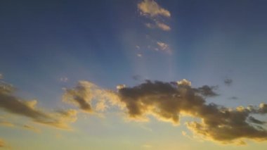 timelapse of the sunset sky with clouds