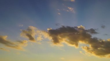 timelapse of the sunset sky with clouds