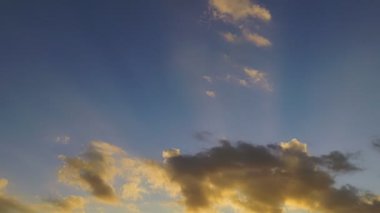 timelapse of the sunset sky with clouds