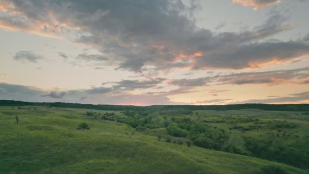 Nature Backdrop Sunset Sky Taken Birds Eye View — Stok video