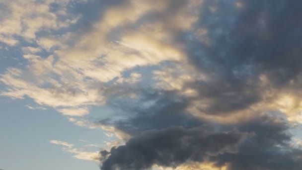 Sunset Sky Timelapse Orange Clouds — Vídeos de Stock